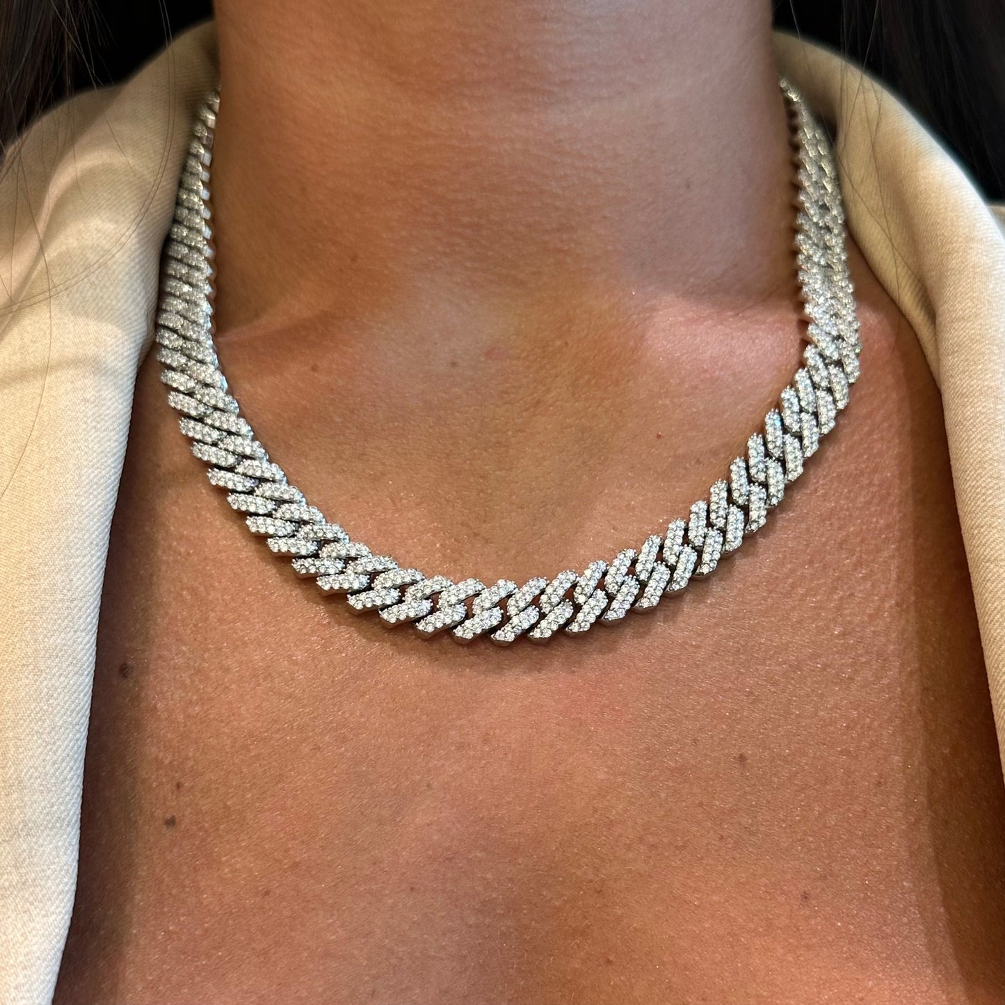 NEW CUBAN LINKS NECKLACE | White Rhodium Plated