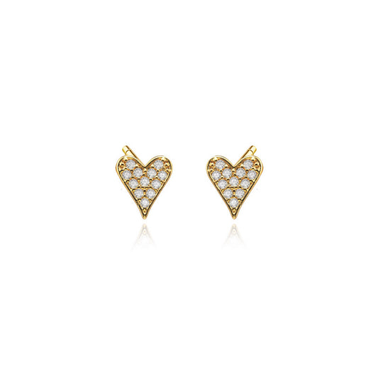 SMALL HEART EARRINGS | 18K Gold Plated