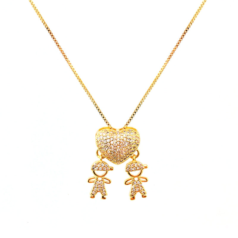 BOY & BOY NECKLACE | Double 18K Gold Plated