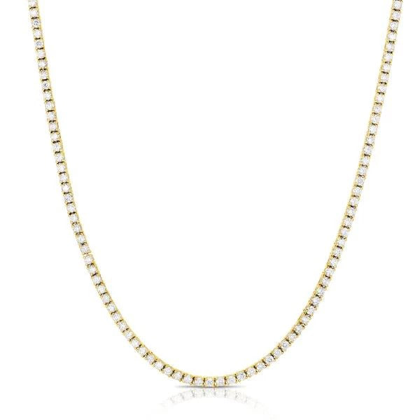 3MM TENNIS CHAIN NECKLACE | 18K Gold Plated