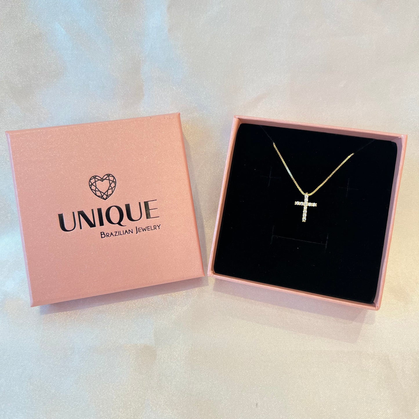 SMALL CROSS NECKLACE | Double 18K Gold Plated