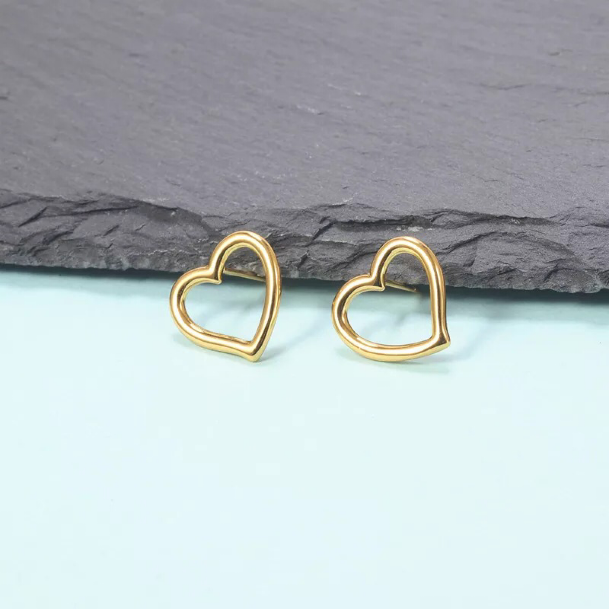 SMOOTH HEART EARRINGS | 18K Gold Plated - Unique Brazilian Jewelry (4511438045259)