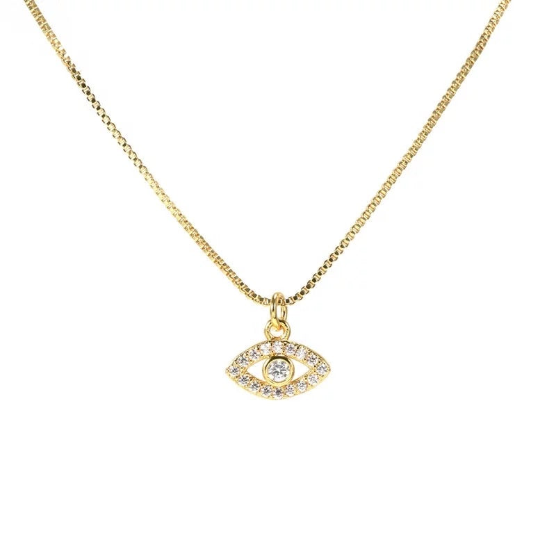 SMALL EVIL EYE NECKLACE | 18K Gold Plated
