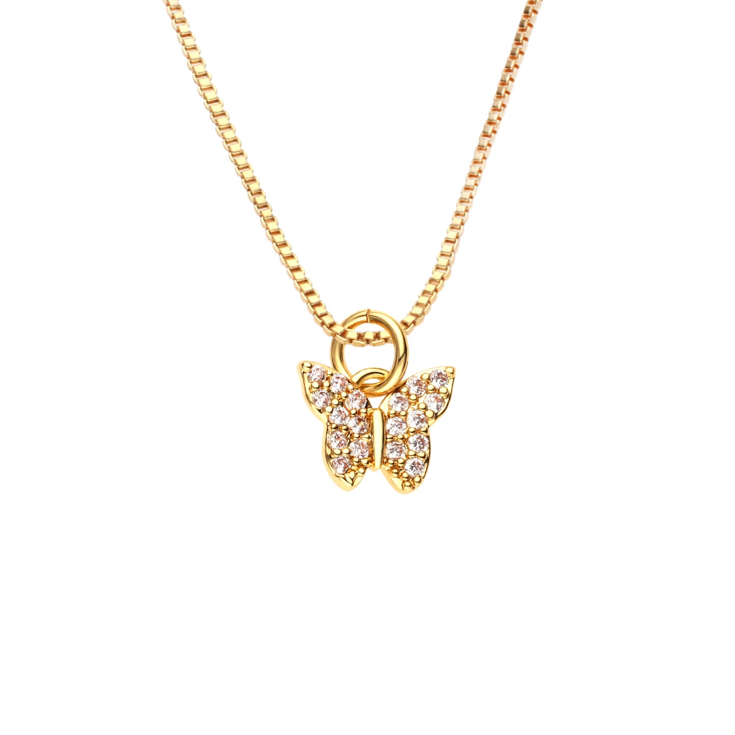 TINY BUTTERFLY NECKLACE | Double 18k Gold Plated