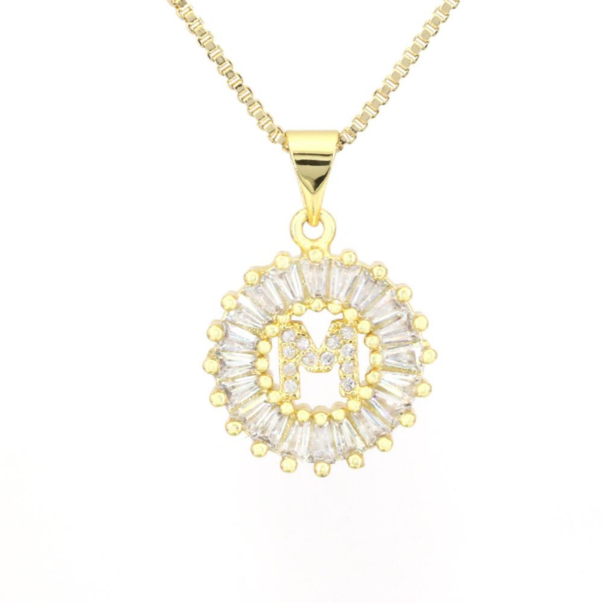 Small Mandala Letter Necklace A - Z | 18K GOLD PLATED - Unique Brazilian Jewelry (4495670149195)