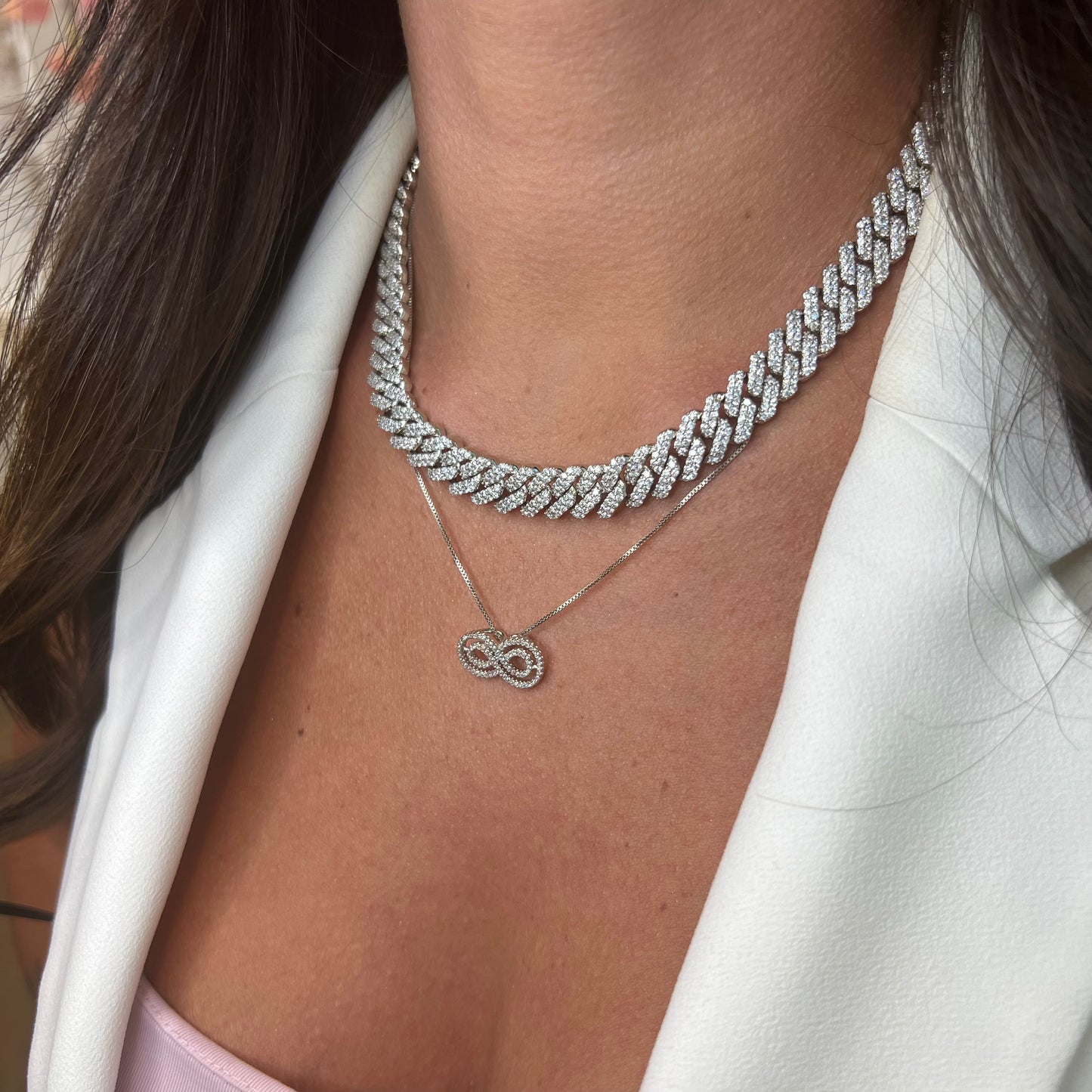 NEW CUBAN LINKS NECKLACE | White Rhodium Plated