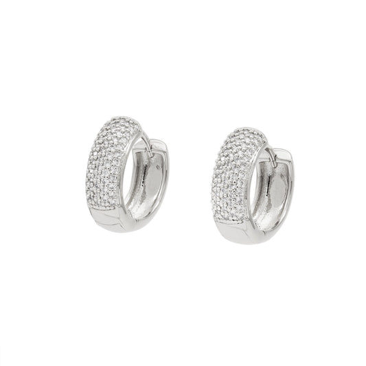 CLASSIC HOOPS | White Rhodium Plated