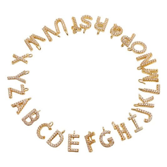 Letters DIY pendants | A - Z | 18K Gold Plated