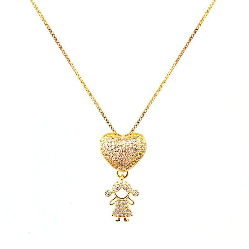 GIRL NECKLACE | Double 18K Gold Plated
