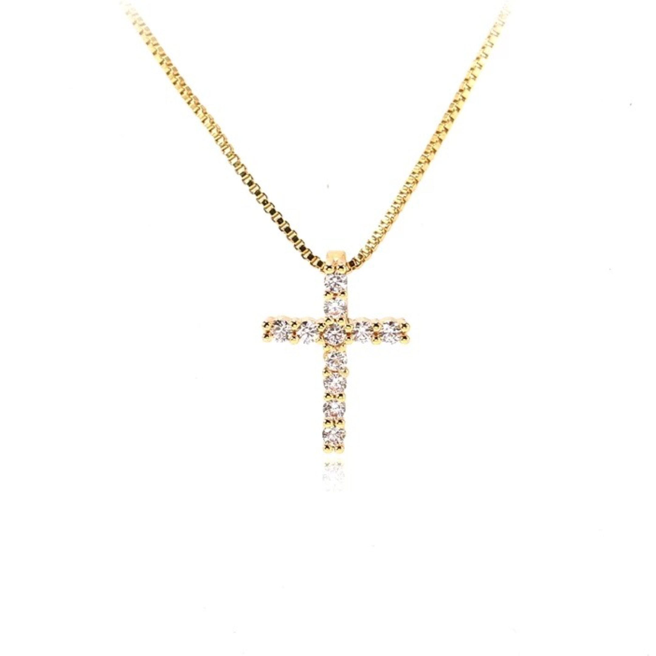 Cross Pendant Necklace | Gold Accent | Sterling Silver | 2 Sizes | USA|  9197 | 9200 - F.C. Ziegler Company