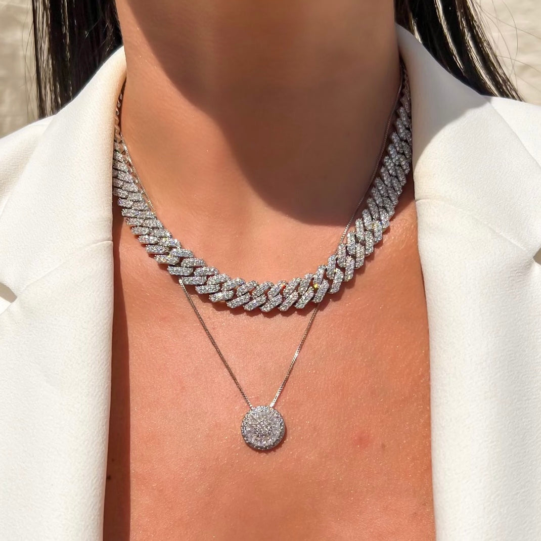 Rhodium necklace sale