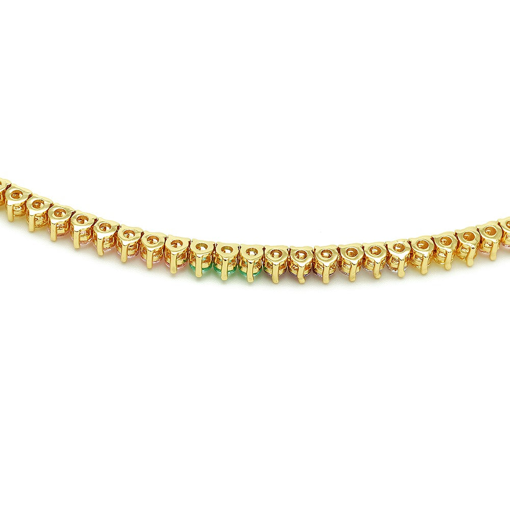 TENNIS CHAIN NECKLACE 16" or 18" INCHES 3MM | 18K Gold Plated