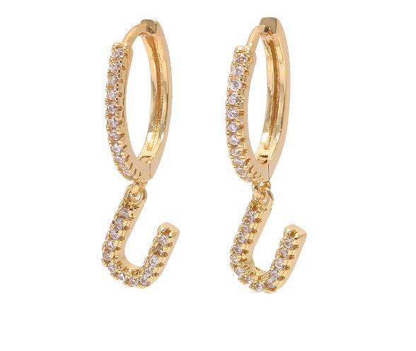 Studded Letters Earrings | GOLD & SILVER - Unique Brazilian Jewelry (4175697608774)